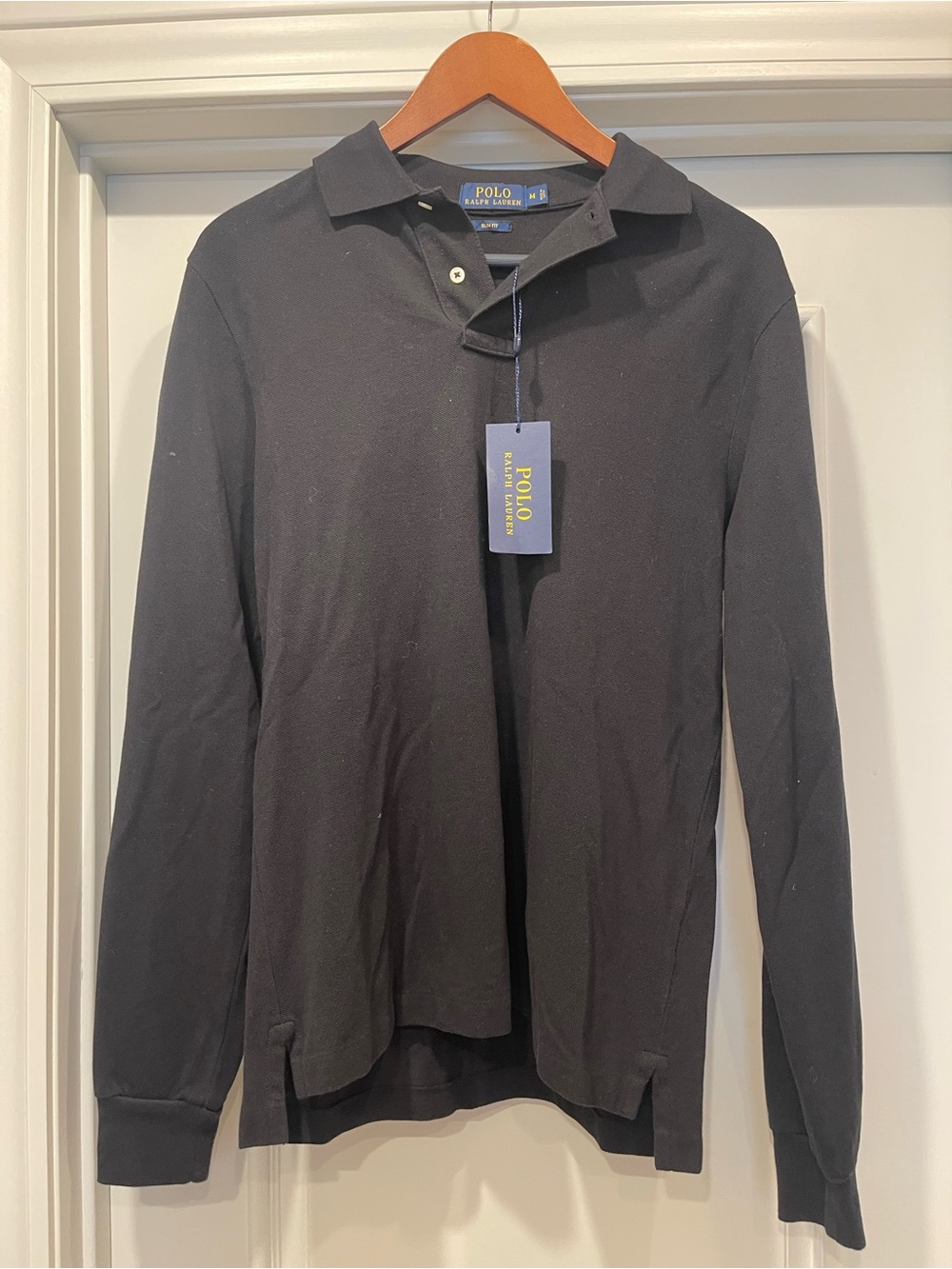 Ralph Lauren Polo Long-Sleeve Shirt in Black